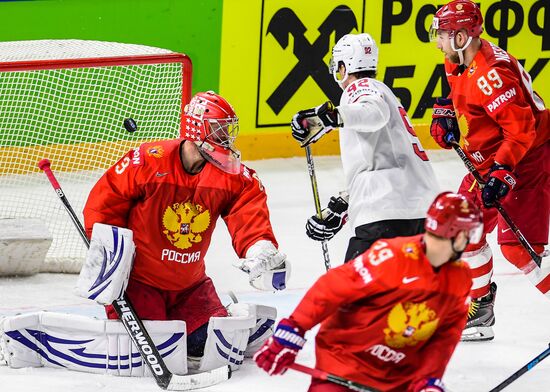 Ice Hockey World Championship. Russia vs. Switzerland