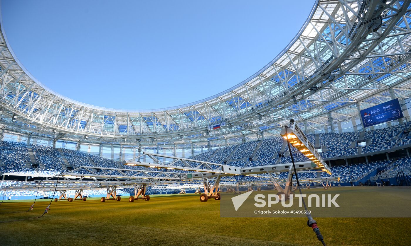 Stipe Pletikosa visits Nizhny Novgorod Stadium