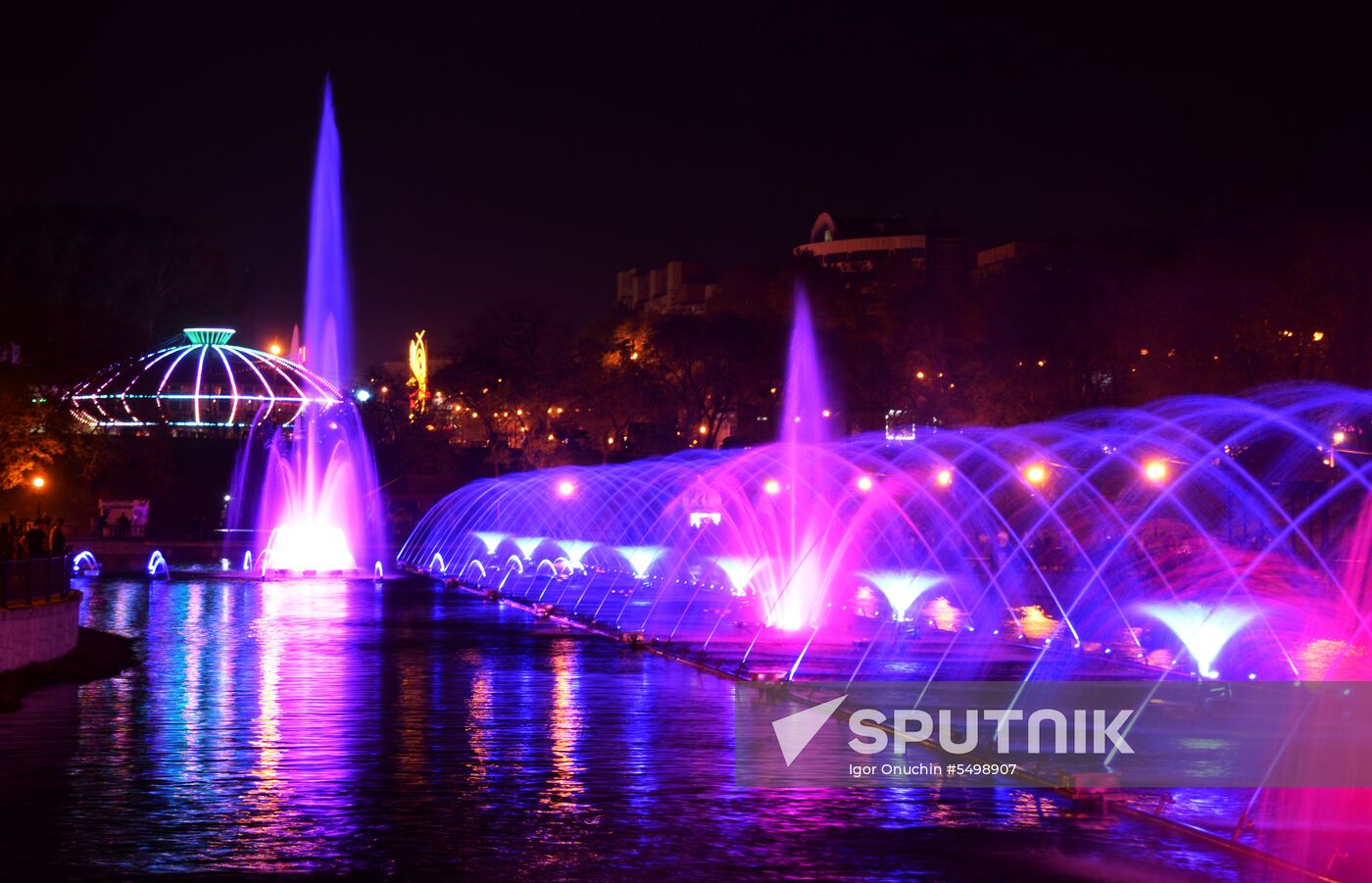 Fountains in Khabarovsk