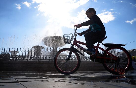 Fountains in Khabarovsk