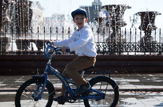 Fountains in Khabarovsk