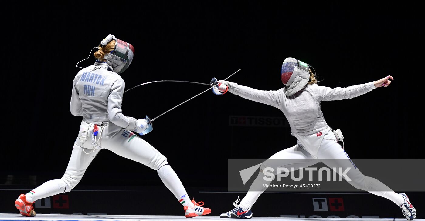 Fencing. 2018 Moscow Saber. Women