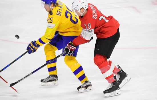 Ice hockey. 2018 IIHF World Championship. Switzerland vs. Sweden