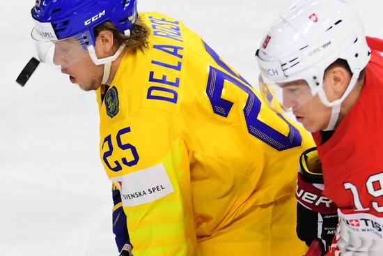Ice hockey. 2018 IIHF World Championship. Switzerland vs. Sweden