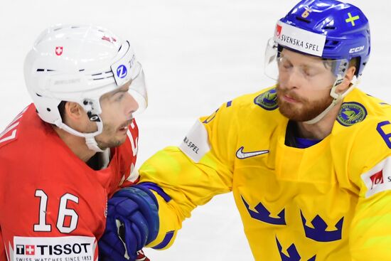 Ice hockey. 2018 IIHF World Championship. Switzerland vs. Sweden