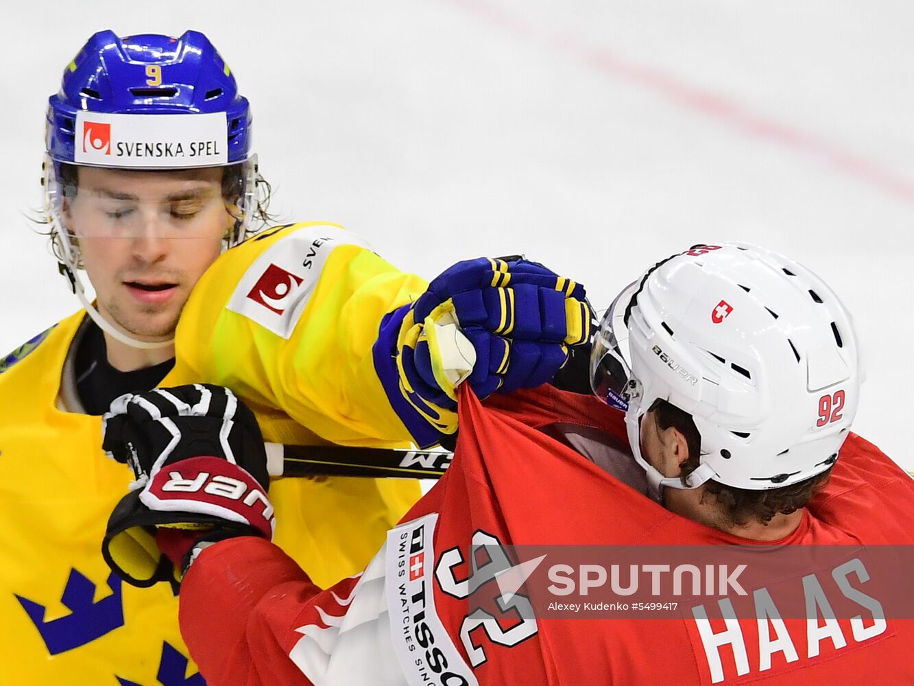 Ice hockey. 2018 IIHF World Championship. Switzerland vs. Sweden
