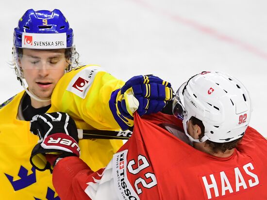 Ice hockey. 2018 IIHF World Championship. Switzerland vs. Sweden
