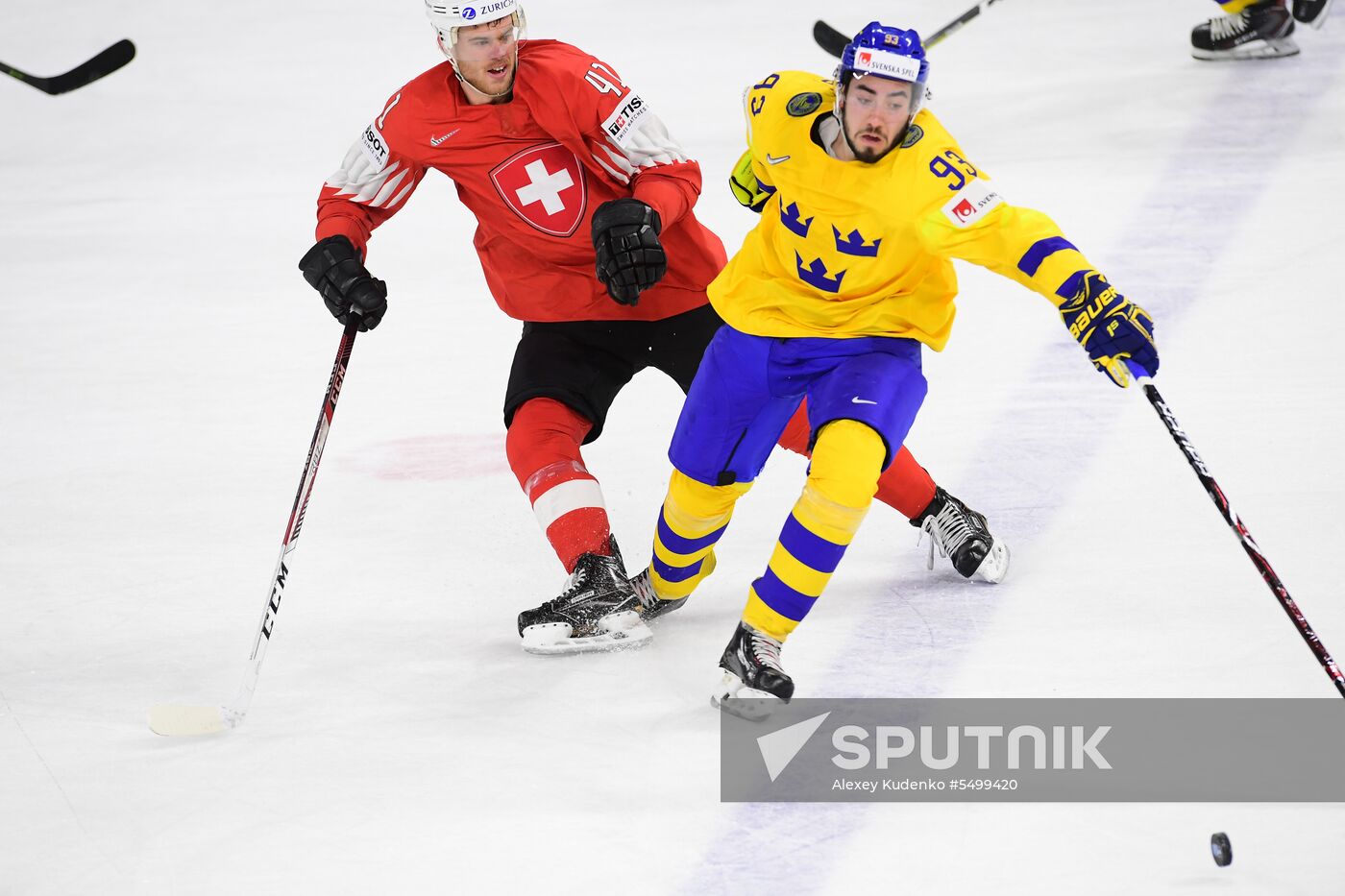 Ice hockey. 2018 IIHF World Championship. Switzerland vs. Sweden