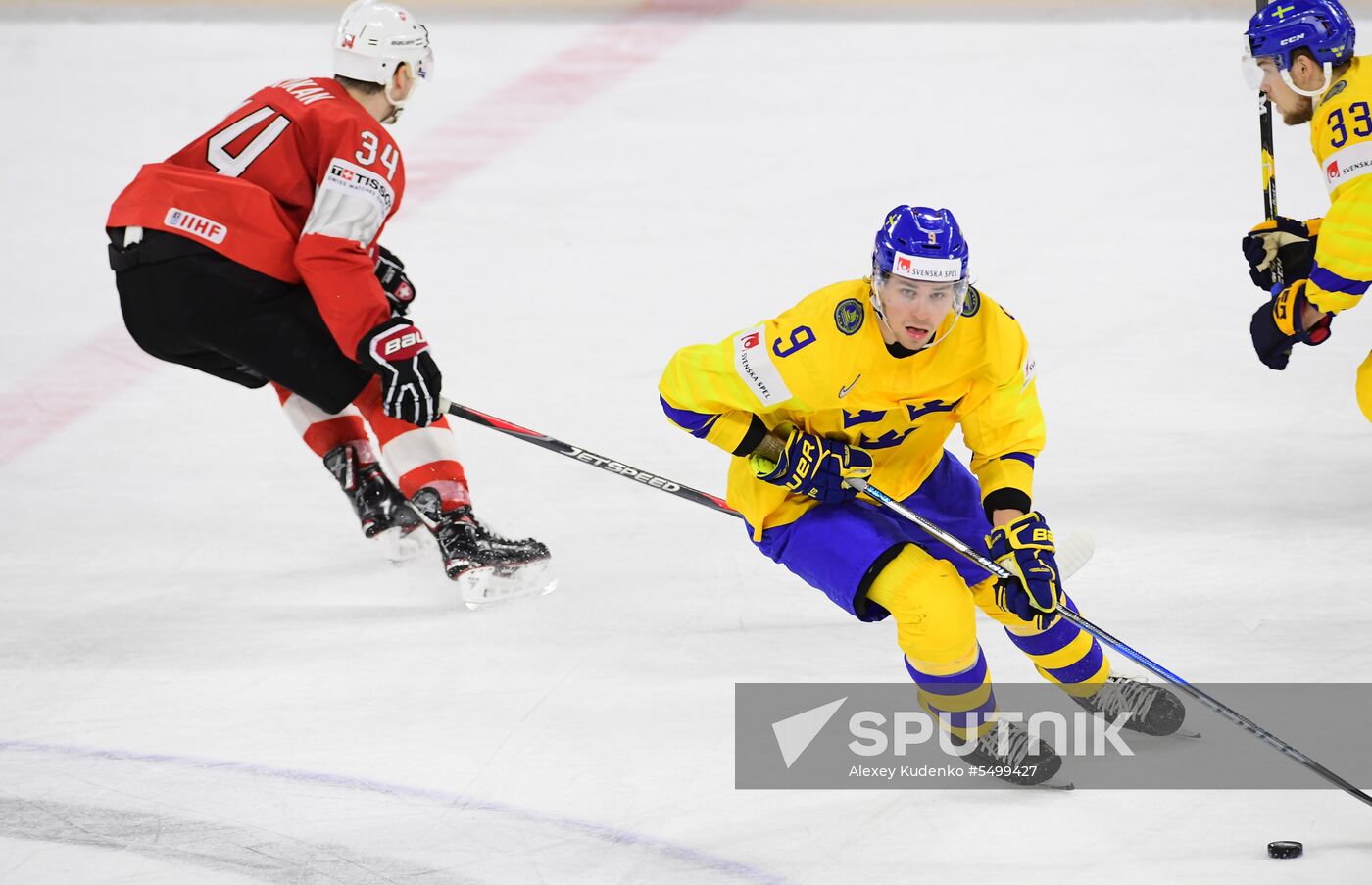 Ice hockey. 2018 IIHF World Championship. Switzerland vs. Sweden