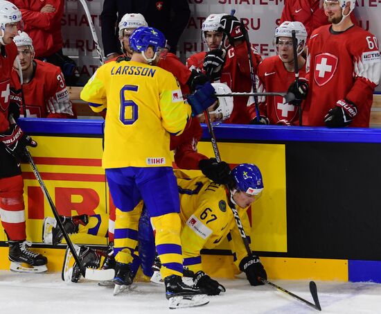 Ice hockey. 2018 IIHF World Championship. Switzerland vs. Sweden