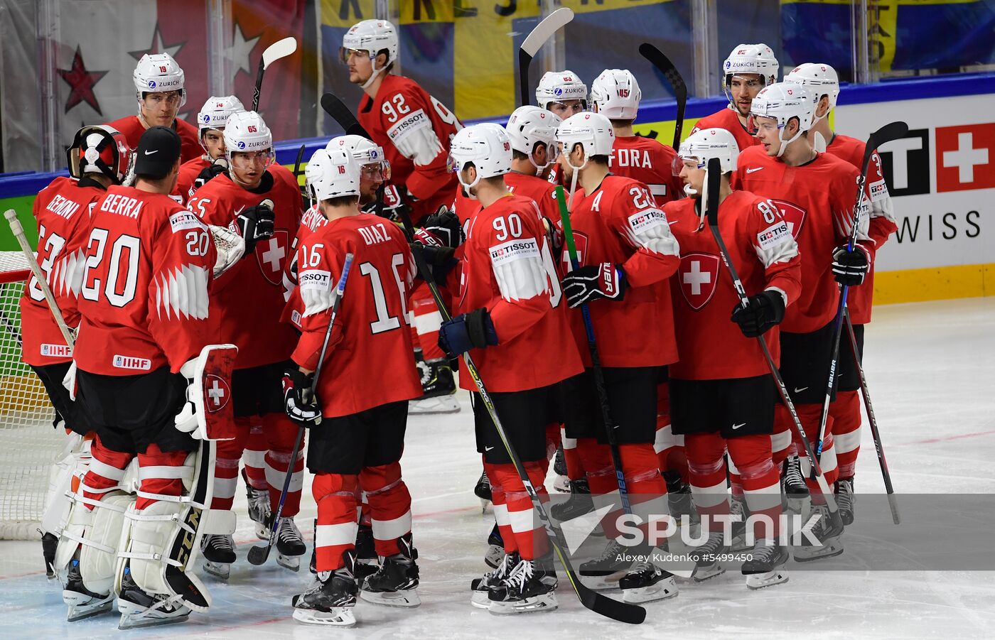 Ice hockey. 2018 IIHF World Championship. Switzerland vs. Sweden