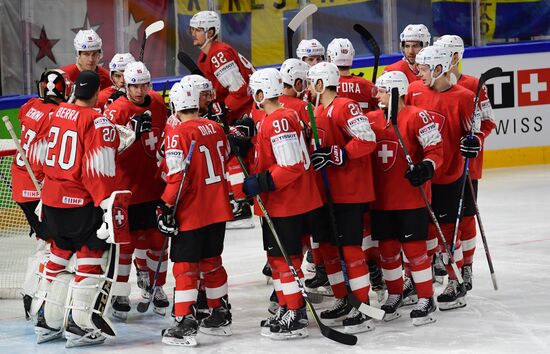 Ice hockey. 2018 IIHF World Championship. Switzerland vs. Sweden
