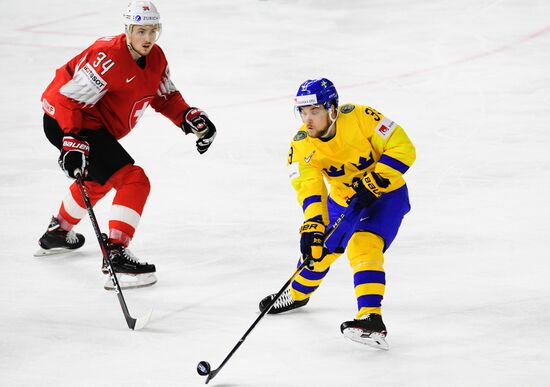 Ice hockey. 2018 IIHF World Championship. Switzerland vs. Sweden
