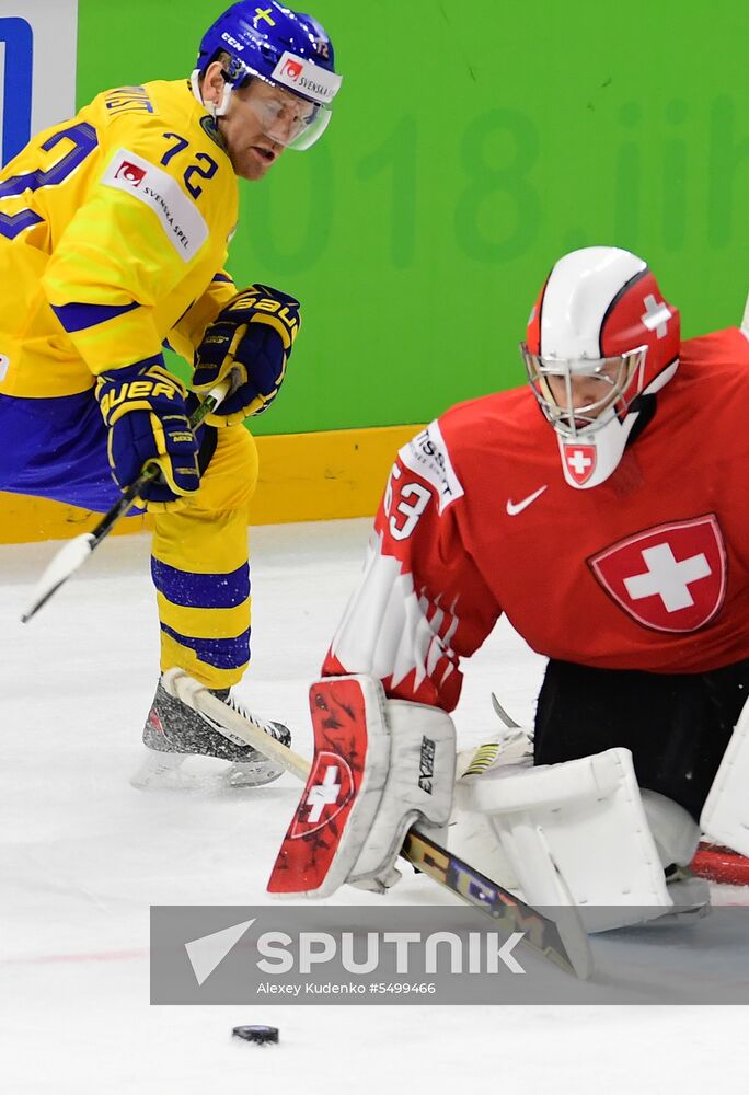 Ice hockey. 2018 IIHF World Championship. Switzerland vs. Sweden