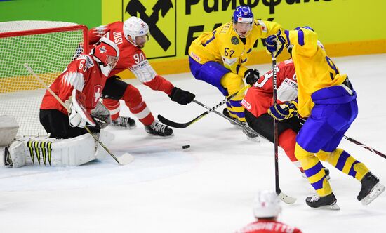 Ice hockey. 2018 IIHF World Championship. Switzerland vs. Sweden