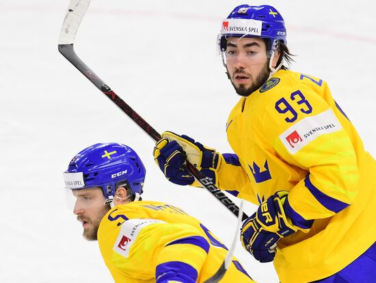 Ice hockey. 2018 IIHF World Championship. Switzerland vs. Sweden