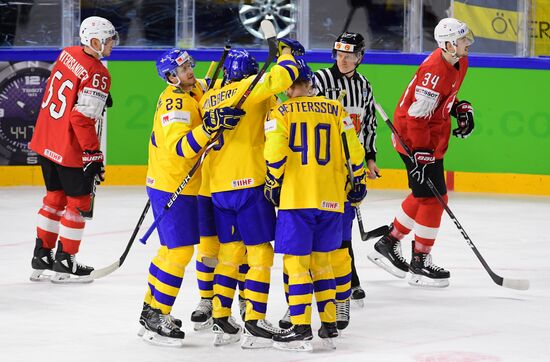 Ice hockey. 2018 IIHF World Championship. Switzerland vs. Sweden