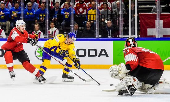 Ice hockey. 2018 IIHF World Championship. Switzerland vs. Sweden