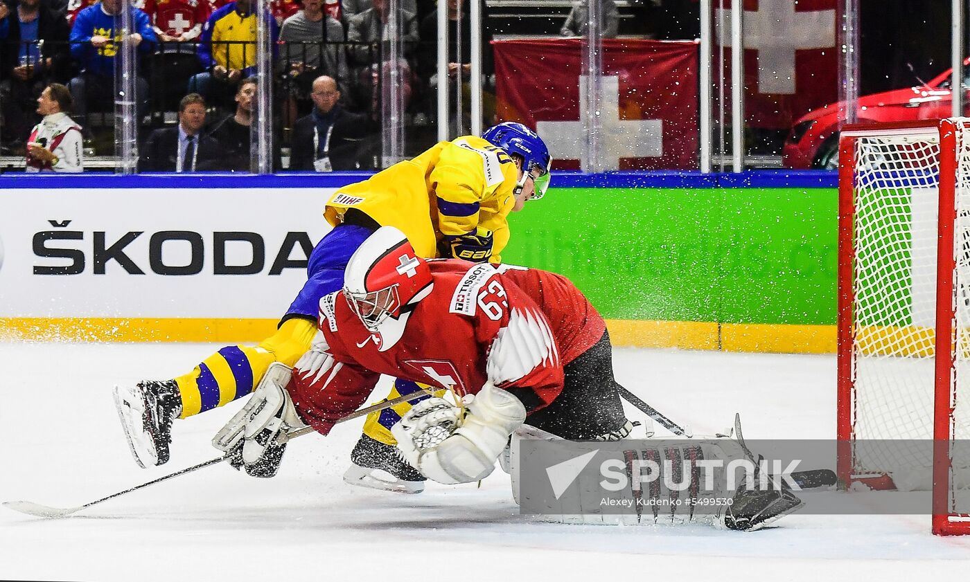 Ice hockey. 2018 IIHF World Championship. Switzerland vs. Sweden