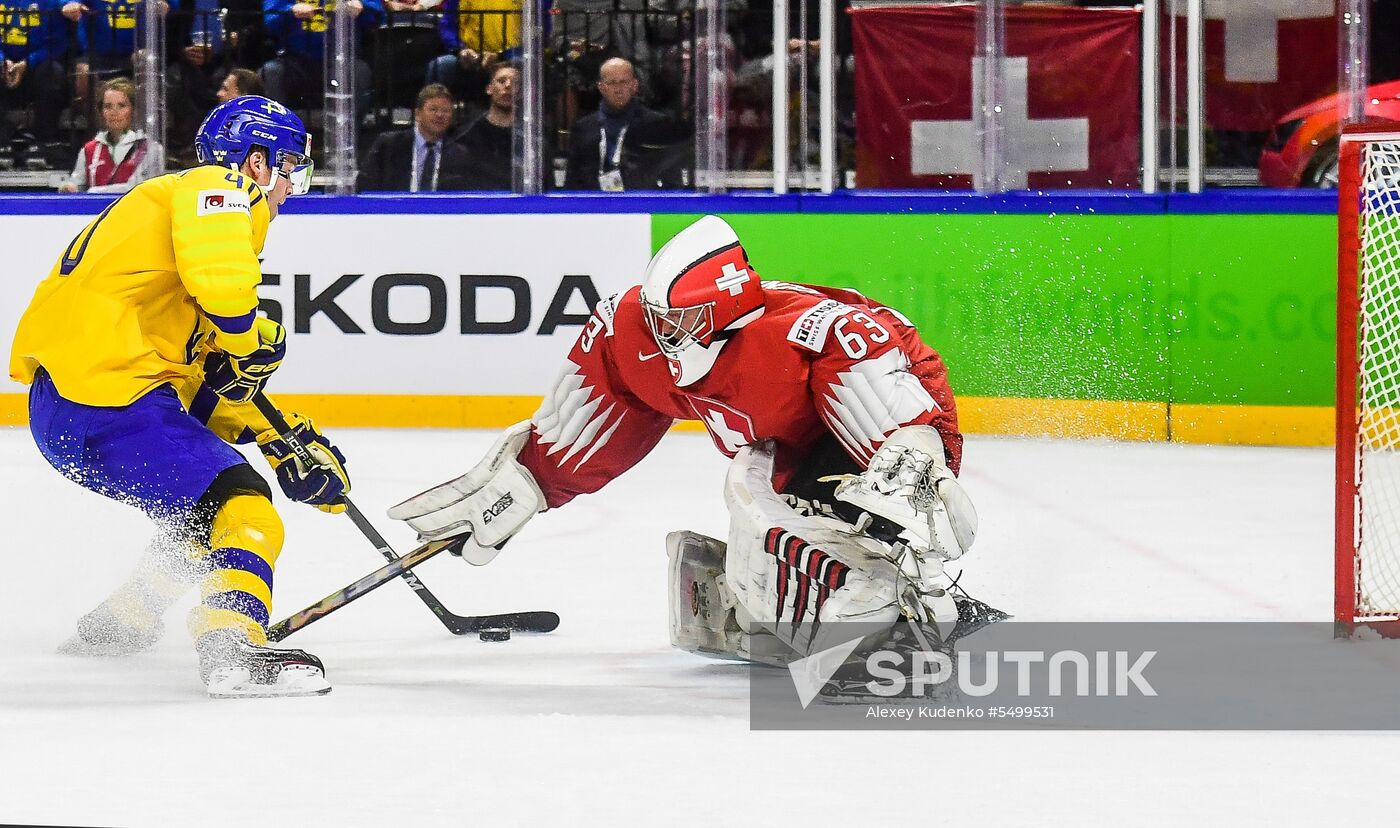 Ice hockey. 2018 IIHF World Championship. Switzerland vs. Sweden