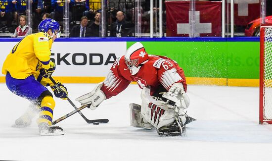 Ice hockey. 2018 IIHF World Championship. Switzerland vs. Sweden