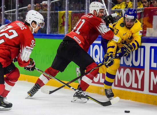 Ice hockey. 2018 IIHF World Championship. Switzerland vs. Sweden