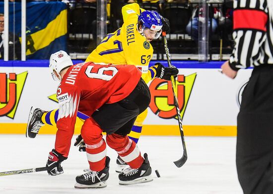 Ice hockey. 2018 IIHF World Championship. Switzerland vs. Sweden