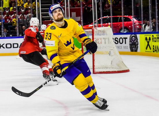Ice hockey. 2018 IIHF World Championship. Switzerland vs. Sweden