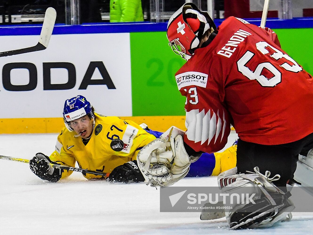 Ice hockey. 2018 IIHF World Championship. Switzerland vs. Sweden