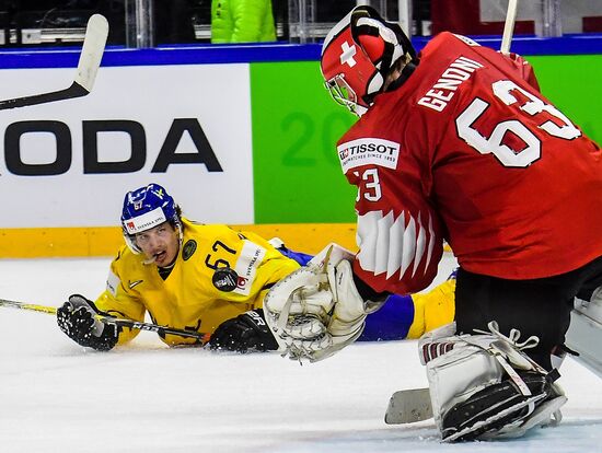Ice hockey. 2018 IIHF World Championship. Switzerland vs. Sweden