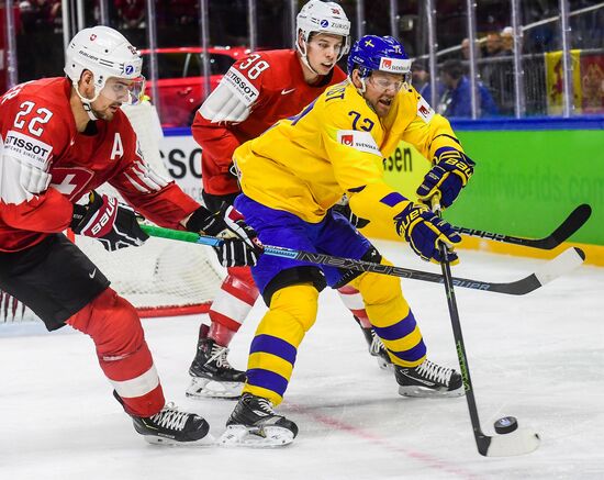 Ice hockey. 2018 IIHF World Championship. Switzerland vs. Sweden
