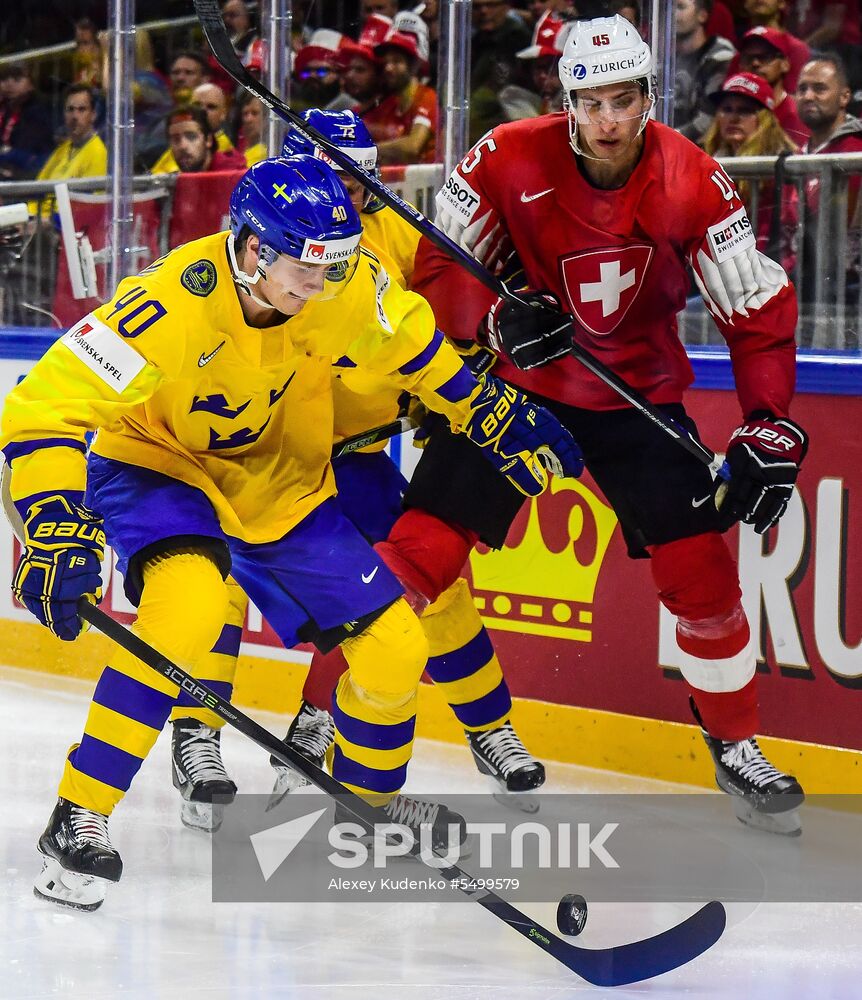 Ice hockey. 2018 IIHF World Championship. Switzerland vs. Sweden