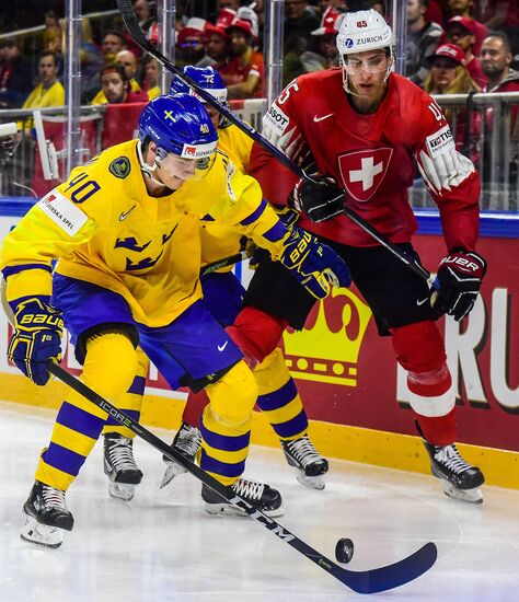 Ice hockey. 2018 IIHF World Championship. Switzerland vs. Sweden