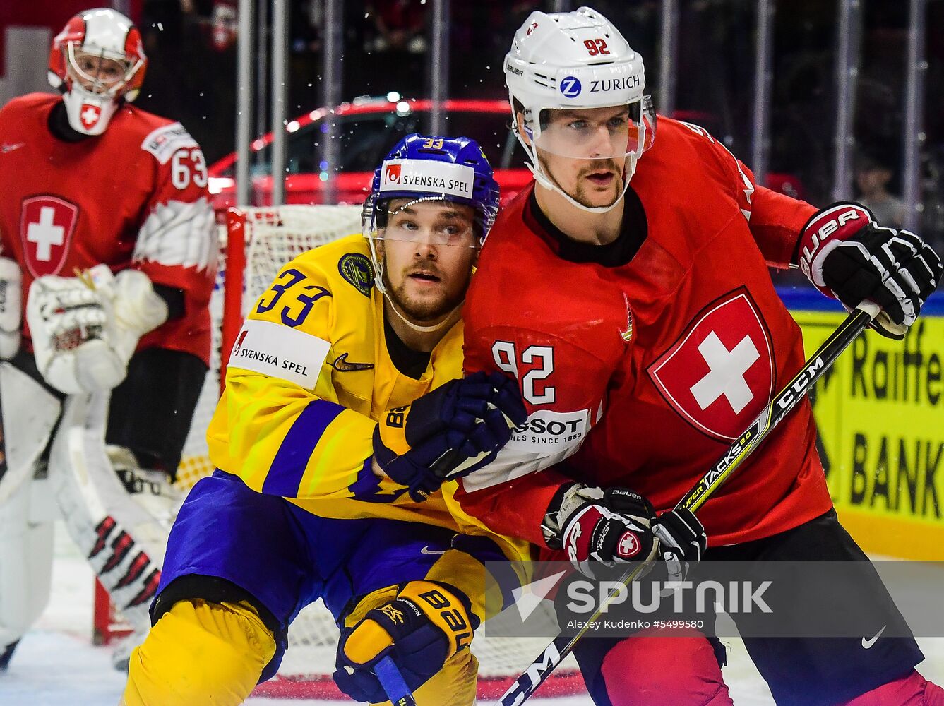 Ice hockey. 2018 IIHF World Championship. Switzerland vs. Sweden