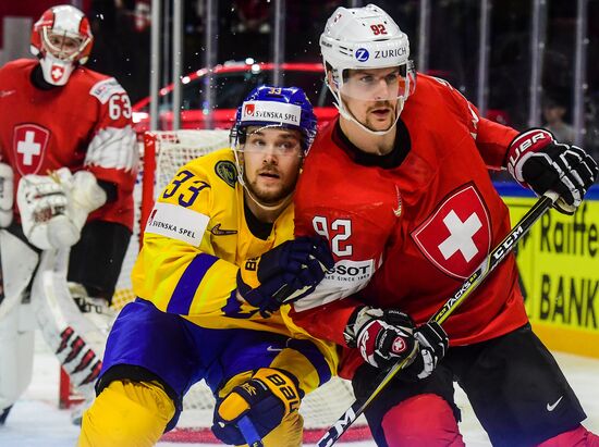 Ice hockey. 2018 IIHF World Championship. Switzerland vs. Sweden