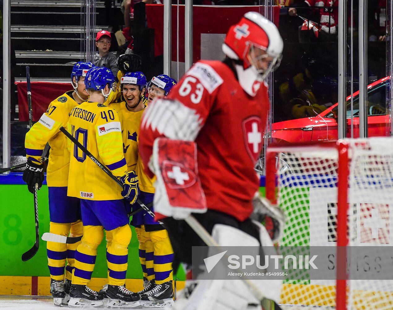 Ice hockey. 2018 IIHF World Championship. Switzerland vs. Sweden