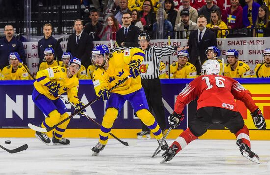 Ice hockey. 2018 IIHF World Championship. Switzerland vs. Sweden