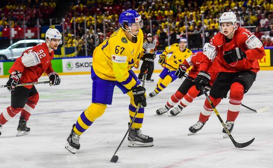 Ice hockey. 2018 IIHF World Championship. Switzerland vs. Sweden