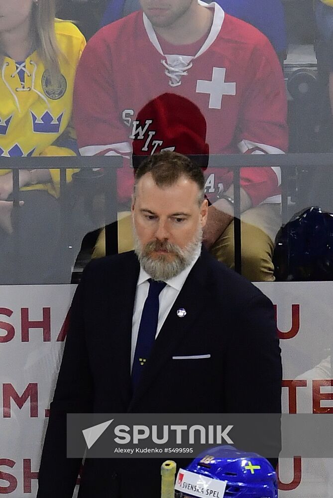 Ice hockey. 2018 IIHF World Championship. Switzerland vs. Sweden