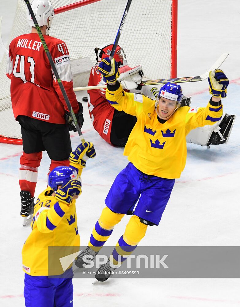 Ice hockey. 2018 IIHF World Championship. Switzerland vs. Sweden