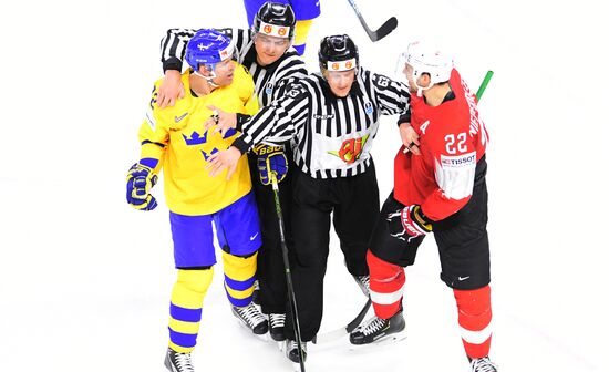 Ice hockey. 2018 IIHF World Championship. Switzerland vs. Sweden