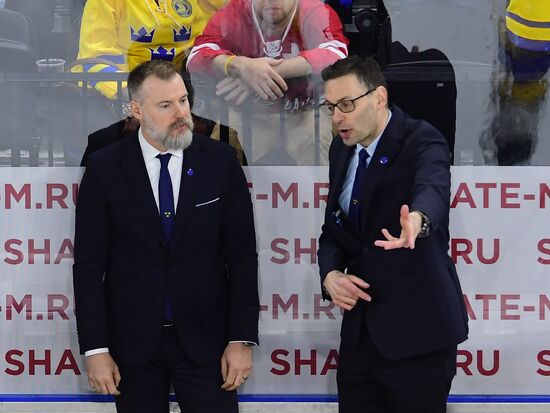 Ice hockey. 2018 IIHF World Championship. Switzerland vs. Sweden