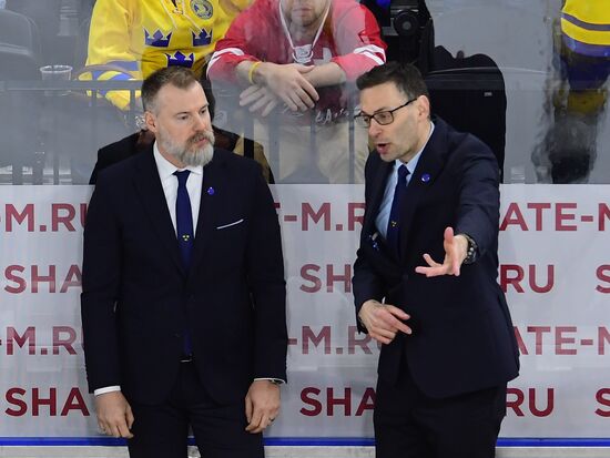 Ice hockey. 2018 IIHF World Championship. Switzerland vs. Sweden