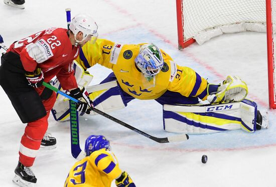 Ice hockey. 2018 IIHF World Championship. Switzerland vs. Sweden
