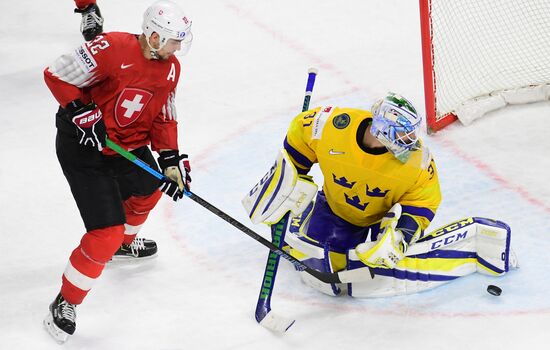 Ice hockey. 2018 IIHF World Championship. Switzerland vs. Sweden