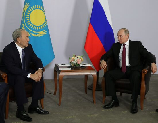 President Vladimir Putin meets with President of Kazakhstan Nursultan Nazarbayev