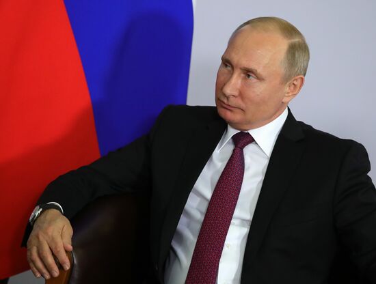 President Vladimir Putin meets with President of Kazakhstan Nursultan Nazarbayev