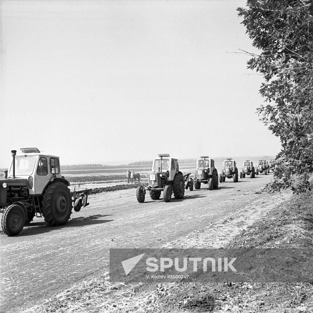 Soviet-made Belarus tractors