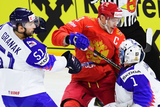 Ice hockey. 2018 IIHF World Championship. Russia vs. Slovakia