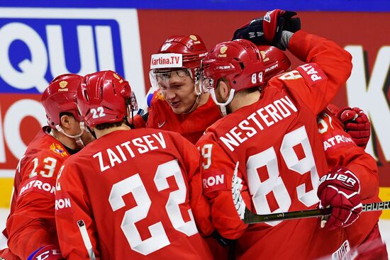 Ice hockey. 2018 IIHF World Championship. Russia vs. Slovakia